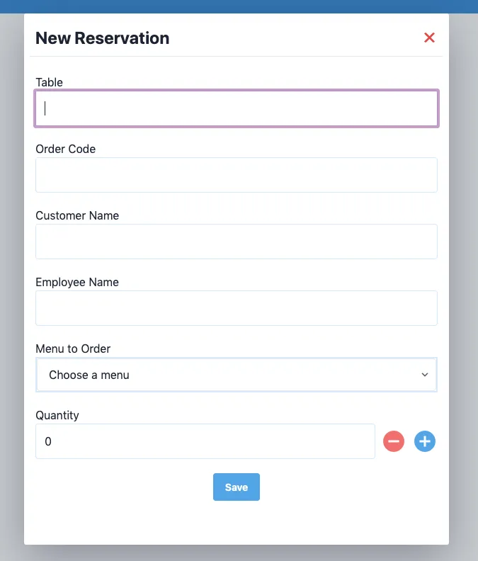 Tampilan ModelOrder