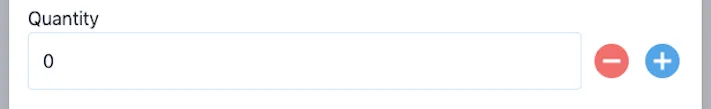 Bagian input quantity yang sudah di styling